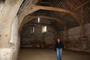 Blaik liked the old tithe barn in Lacock Village.